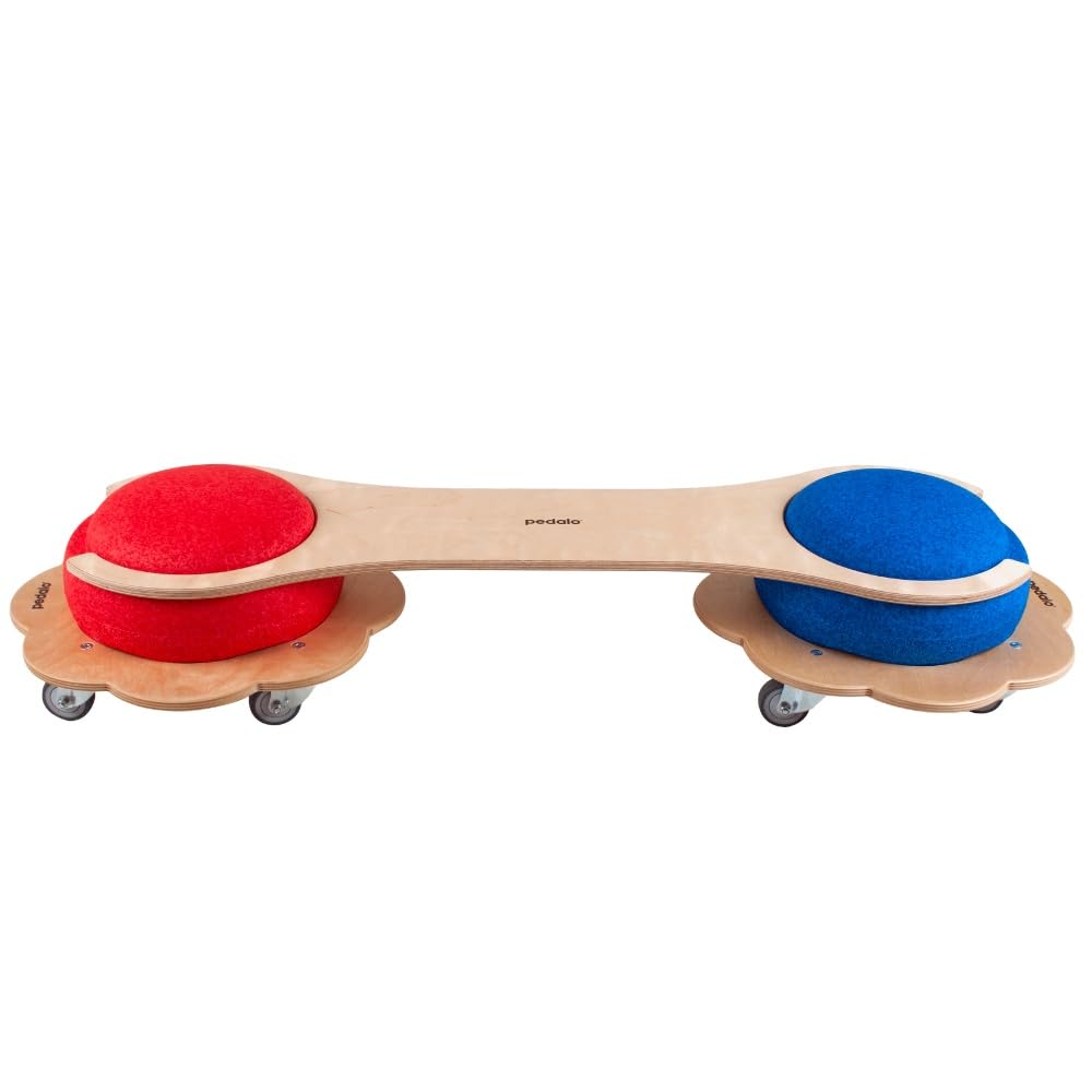 pedalo® Stapelbaustein Rollflitzer/passgenaues Rollbrett für Stapelstein/Mehrwert durch Fahren und Rollen/Kinder ab 2 Jahre/Mehr Spaß und Spielmöglichkeiten