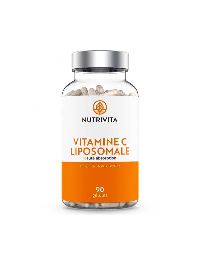Vitamina C Liposomal 1000mg | Dosis Elevada de Ácido L-Ascórbico | Vitamina C Altamente Biodisponible | Sistema Inmunológico | 90 cápsulas | Fabricado en Francia | NOVOMA (ex Nutrivita)