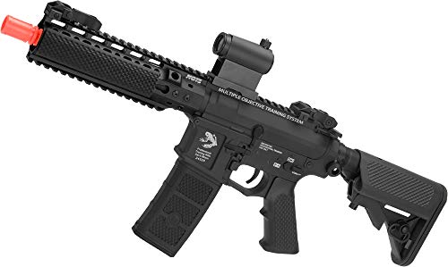 Evike Airsoft - G&P MOTS High Speed 8' Keymod M4 Carbine AEG Airsoft Rifle (Package: Black/Add Battery + Charger)