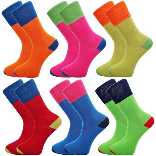 6 Pairs Diabetic Men's Socks, Easy Grip, UK 6-11