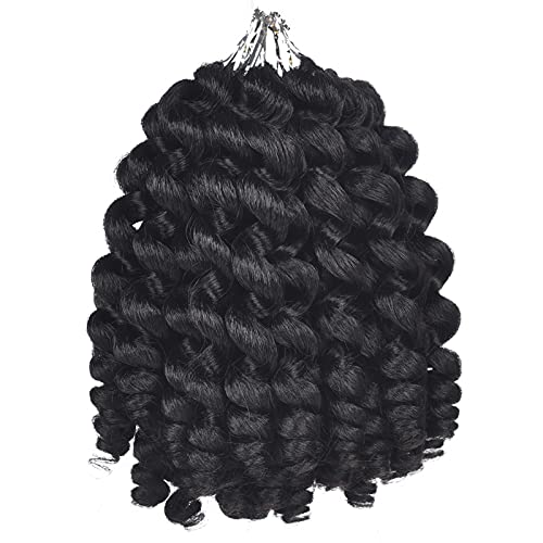 Clione Jamaican Bounce Crochet Hair 3 Packs Wand Curl Crochet Hair For Black Women (1B)