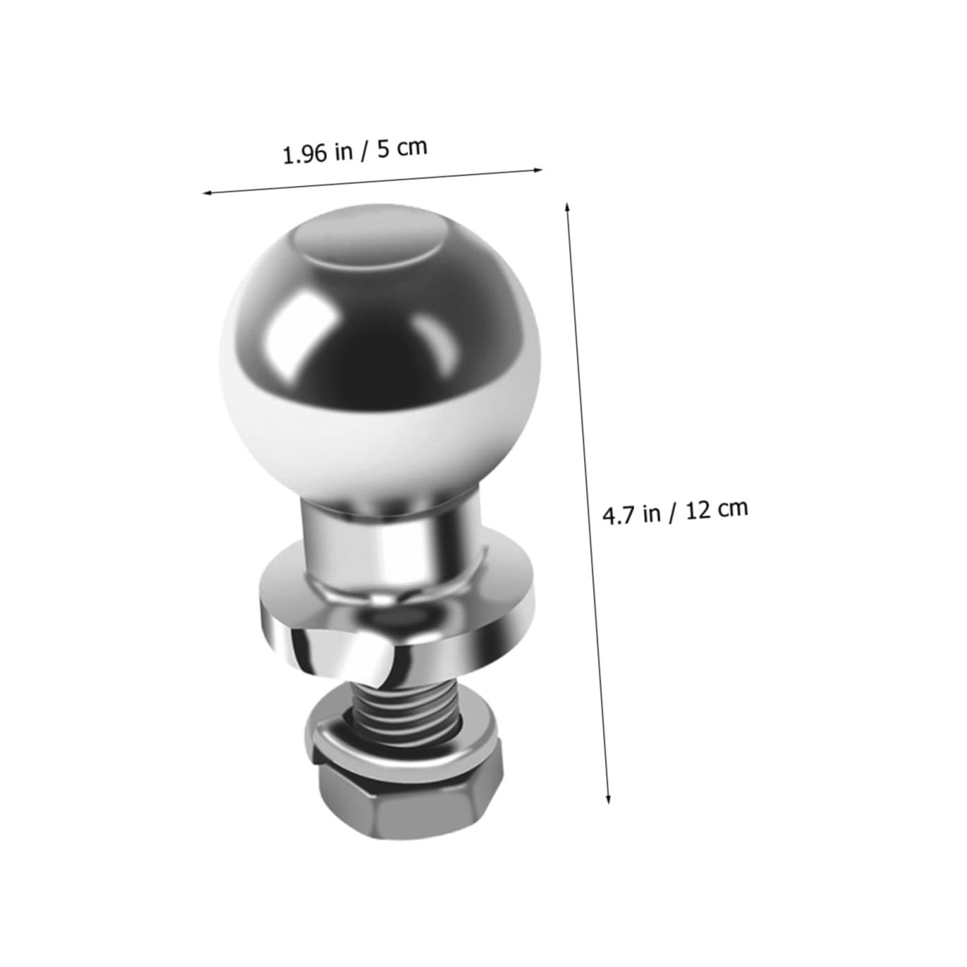 iplusmile Bola De Remolque 50 Mm M22 Conector para Vehículos Todoterreno Accesorio Resistente para Remolques Uso Exterior