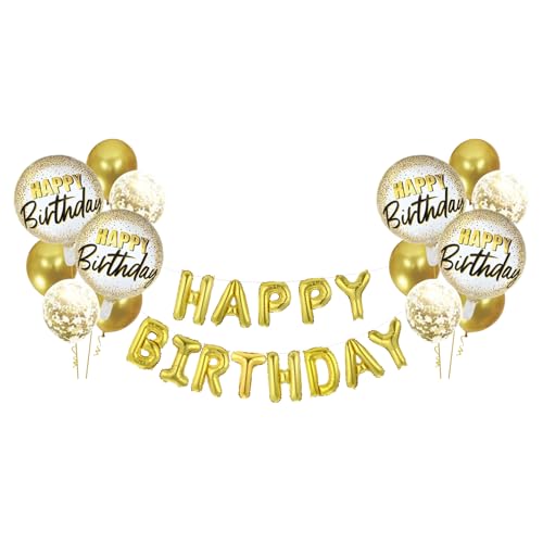 Image of Happy Birthday Party Set Happy Birthday Party Decorations (Golden Suit B)