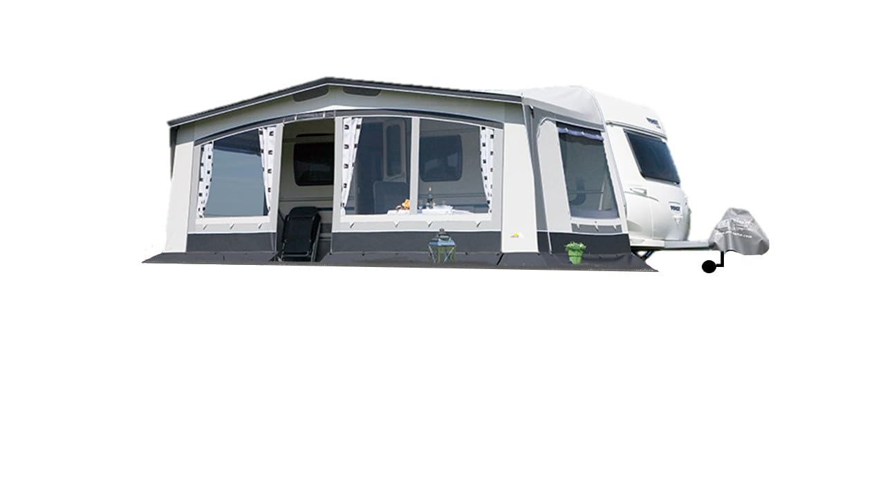 DWT Wohnwagen Vorzelt Trend II 240 Tiefe, Saisonvorzelt für Wohnwagen, Saisoncamping-Zelt in 8 Größen