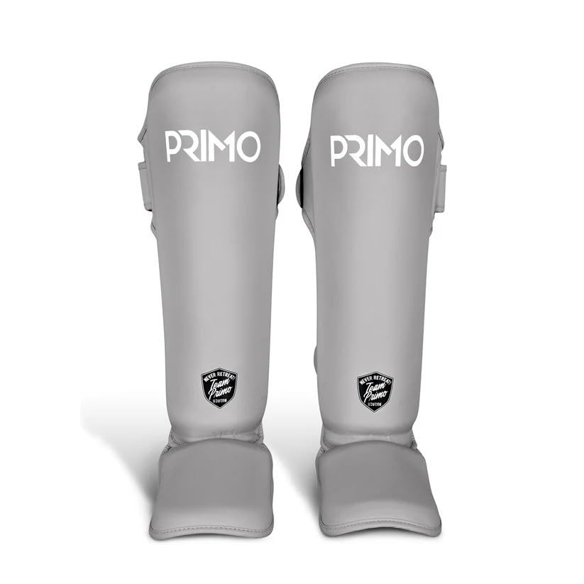 Primo Muay Thai Shin Pads - Light Grey - L