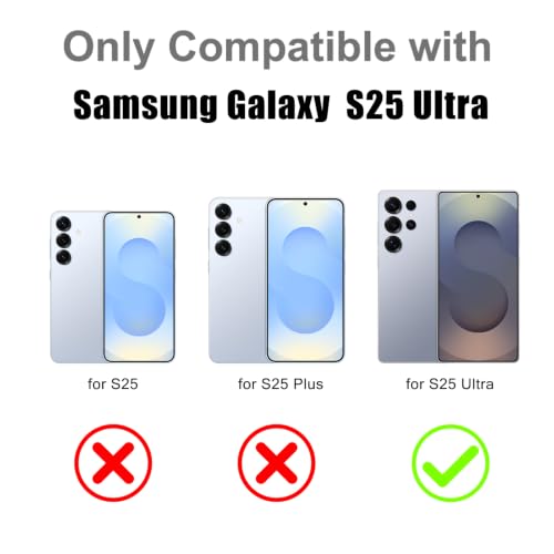 Image of Magnetic Case for Samsung Galaxy S25 Ultra [Compatible with Magsafe] [Anti-Yellowing] [1 Screen Protector] Slim Clear Iridescent Case for Galaxy S25 Ultra 6.9 inch, Orange