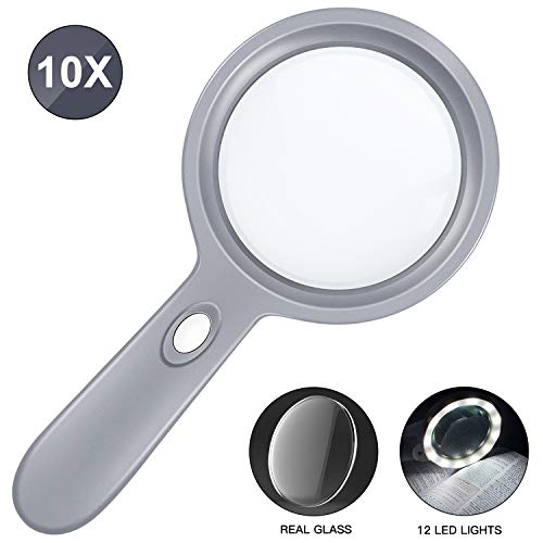 large reading magnifying glass with light