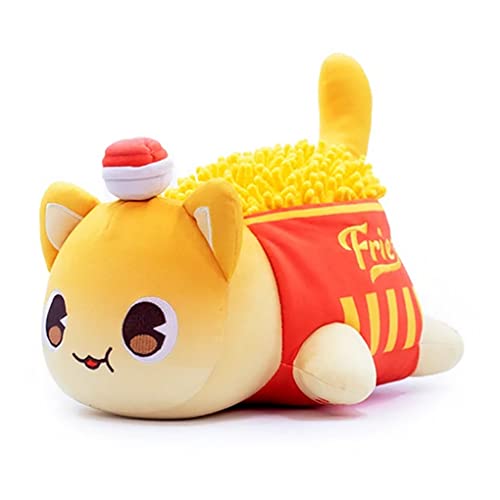 YGMXZL Peluche Chat Kawaii Frites Burger Pain Sandwich Chat,ourriture Farcies Cadeaux en Peluche,Jouets Figure Créatifs Super Souple pour Les Cadeaux de Enfants (Frites) Cover