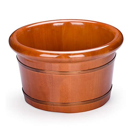 Tina de baño para pies de madera artesanal