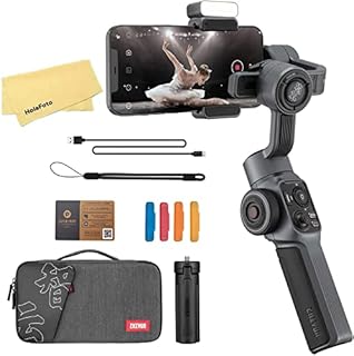 Zhiyun Smooth 5 Combo 3-Axis Handheld Gimbal Stabilizer for Smartphone Cell Phone Focus Pull & Zoom Capability for iPhone 13 12 11 X 8 7 6 Plus Samsung Galaxy S21 Note 20 Ultra Google Pixel 6