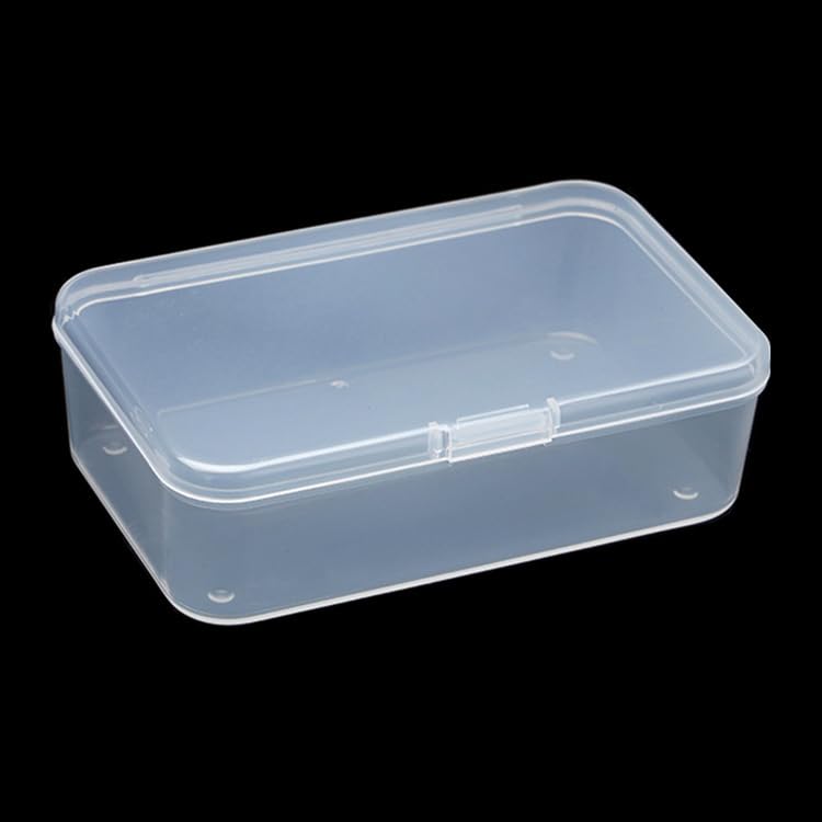 Image of 12 pcs Clear Plastic Box Containers (4.65 inch x 2.84 inch x 1.38 inch), Organizer Storage Box for Small items, Rectangular Storage Containers, Small Bead Organizer