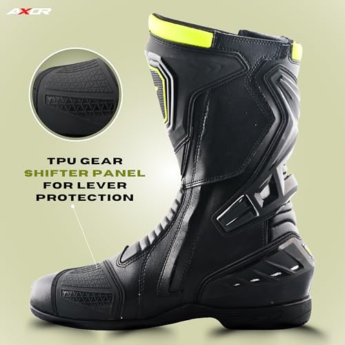 Image of Axor Slipstream PRO Riding Boots Black Neon Green UK10