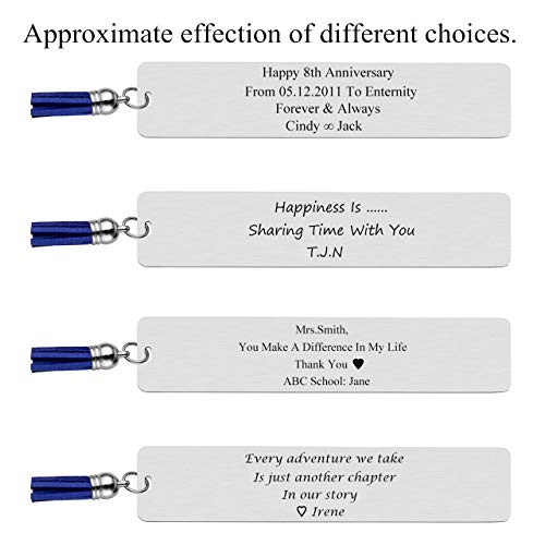 Personalized Master Free Engraving Custom Stainless Steel Cross Tree Of Life Tassel Rectangle Bookmarks, Gift For Book Lovers Readers Kids #TOP1