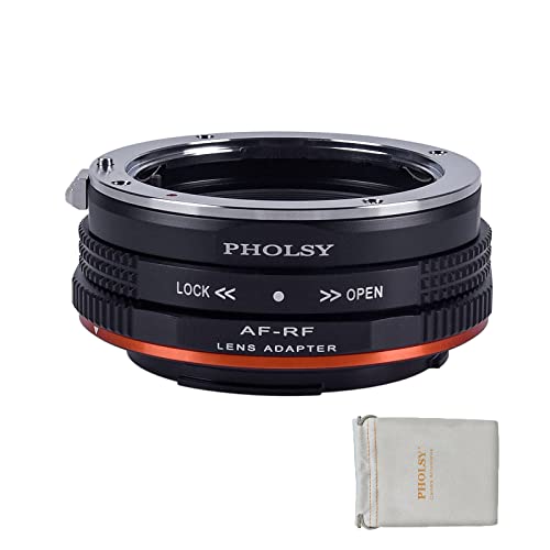 PHOLSY Bague d'adaptation avec Bague de contrôle des ouvertures Compatible avec Les objectifs Sony A et Minolta AF sur Canon EOS RF Boîtier, EOS R6 Mark II,...