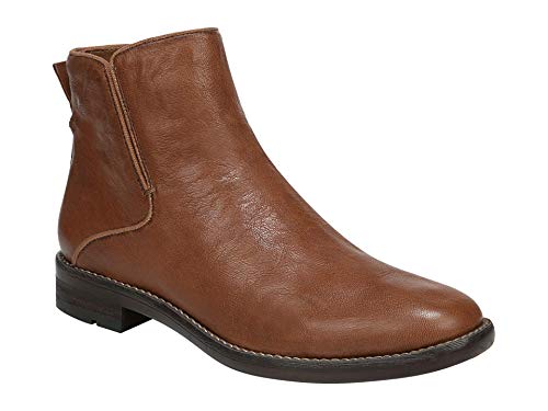 Franco Sarto Womens Marcus Flat Ankle Bootie Cognac Brown Leather 8.5 M