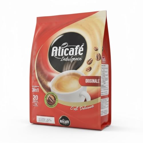 Alicafe Indulgence Originale Instant Coffee 3 in 1 20 Sachets x 18 g 12.7 oz 360 g قهوة سريعة التحضير أليكافي إندولجنس أورجينال 3 في 1 20 كيس 18 جم