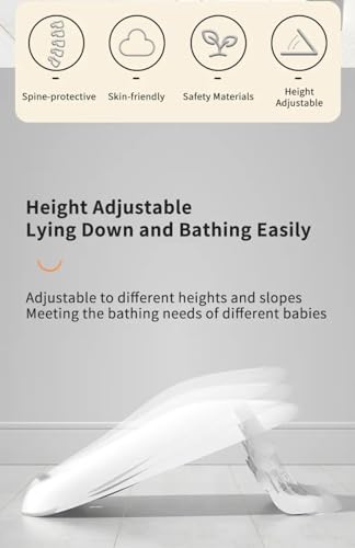 Image of Foldable Plastic Baby Bath Seat - Ergonomic Non-Slip Design, Portable for Newborns up to 10 Months, Baby Bath Tub, Baby Chair, Toys (MNBS2- Grey)