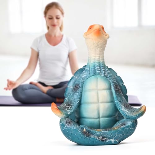 Estatua de Tortuga Marina en Meditación para Decoración miniatura 5