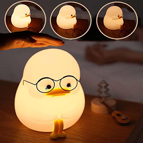 Lámpara de noche de silicona con forma de pato miniatura 4