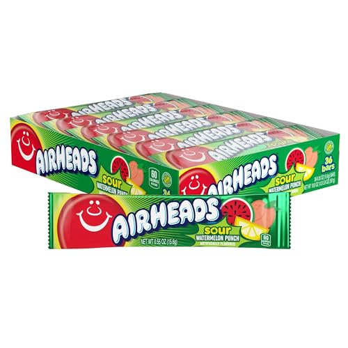 Airheads SOUR Candy Bars, Sour Watermelon...