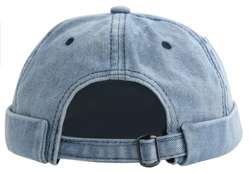 Image of Glamorstar Brimless Dome Hats for Women Men Sailor Beanie Cap Vintage Docker Hat