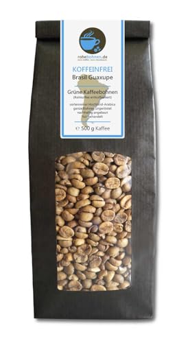 Café verde, café verde SIN CAFEÍNA Brasil Guaxupe (café verde en granos 500g)   Certificado GMP