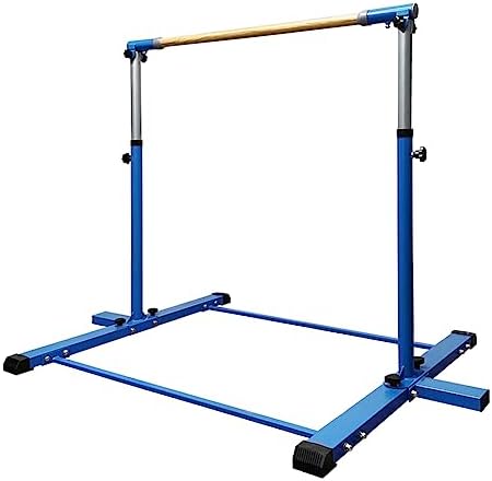 JOYSFIT Gymnastics Kip Bars, Expandable Junior Training Bar for Home, 3'- 5' Height Adjustable Solid Wood Horizontal Bar Indoor Gym Equipment for Kids Girls Boys, 260 lbs Weight Capacity