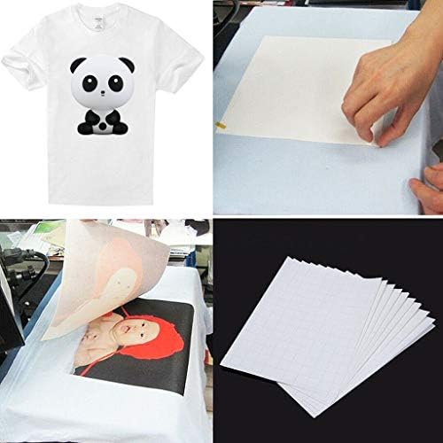 Guotobe Light T-Shirt Fabric On Process Transfer 5pcs Thermal Paper Printing Fabric ArtsCrafts & Sewing Navy Vinyl 651 (White, One Size)