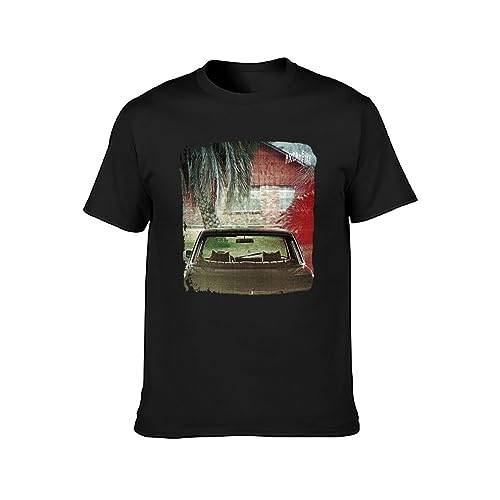 NONGSAO Donvan Arcade Fire The Suburbs Unisex 100% Cotton Short-Sleeve T-Shirts Black L