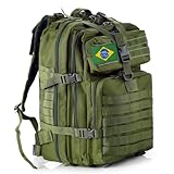 THURAM Mochila Técnica 50L Multiuso, Sistema Modular de Fixação, Grande Capacidade para Trilhas, Acampamentos e Aventura - Impermeável e Resistente para Atividades ao Ar Livre (Verde Escuro)