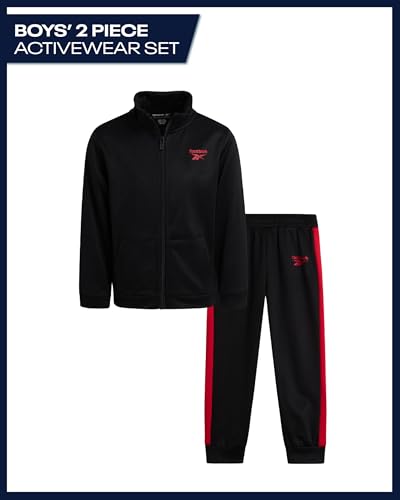 Reebok Toddler Boys 2-Piece Tricot Tracksuit - Full-Zip Jacket & Joggers - image 2