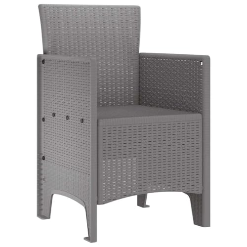 Chaises de jardin faciles à entretenir lot de 2 gris clair durables