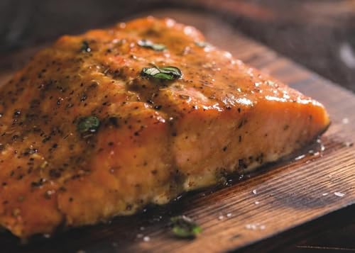 CEDAR ALPHA 12 Pk, Premium Alaskan Western Red Cedar Planks for Grilling Salmon, 7.5\'\'X 5.5\'\', Adds Smoky Cedar Flavor to Salmon, Chicken, Veggies and More. - Thumbnail 7