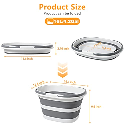 image for Goderewild (2023 Upgrade) Large Collapsible Bucket 4.2 Gallon (16L) fo