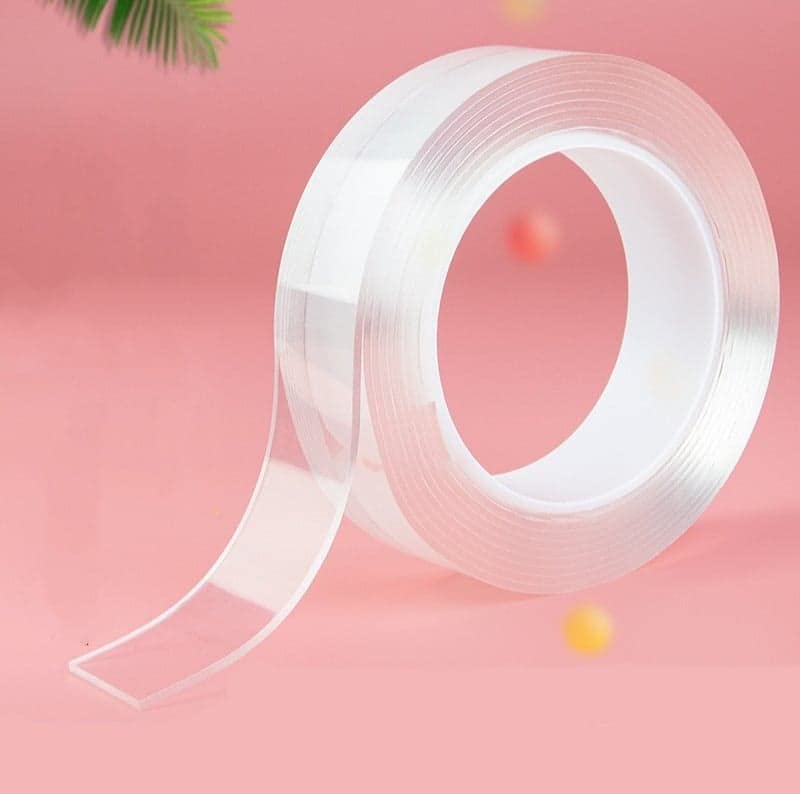 Lobo - Cinta transparente fuerte de doble cara resistente con agarre adhesivo 985 pies buena para decoraciones de Halloween diseño colgante de