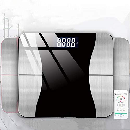 FENOKD Fashion Design Body Composition Analyzer with Smartphone App Bluetooth Body Fat Scale Overbold Precise Wireless Digital Bathroom Weight Scale Wireless Smart Digital (Pink A)