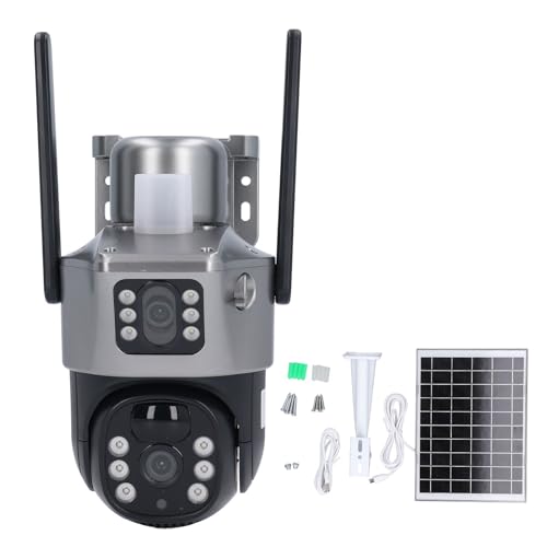 Cámara de seguridad solar XTEVU, cámara de vigilancia WiFi HD inalámbrica WiFi al aire libre con visión nocturna, CCTV inalámbrico impermeable IP66