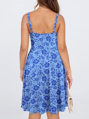 Image of YIOYOLA Womens Summer Mini Corset Casual Dresses Spaghetti Straps Lace Up Vacation Beach Sundress with Pockets 2026