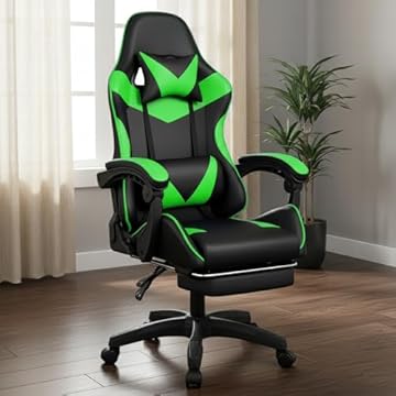 Cadeira Escritório Gamer Reclinável Ergonômica Profissional (Verde)