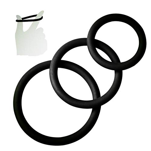 N-P 3 PCS Ring Men's Silicone Sports Band-Black