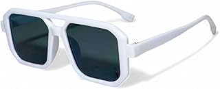 نظارات شمسية للأطفال بتقنية UV400 مع تصميم مربع وحماية استقطابية - مثالية لركوب الدراجات والأنشطة الخارجية، متوفرة بألوان متعددة