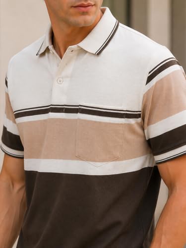 Image of GODFREY Half Cotton Polo T Shirt for Man with Pocket - Regular Fit Mens Collar Tshirt