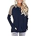 Briskorry Pullover Damen Lässiges Basic Hemd Herbst Langarmshirts Winter Dünnes Leichtes Sweatshirt Weite Tunika mit O Ausschnitt und Langen Ärmeln Lange Oberteile Baggy Bequeme Bluse Tops