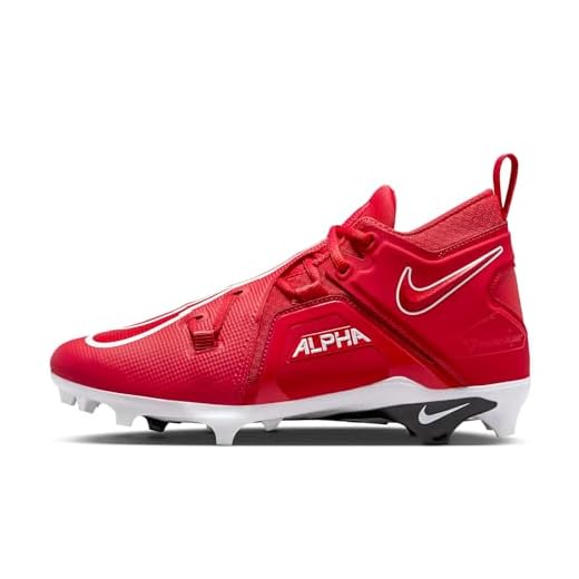 Nike Alpha Menace Pro 3 CT6649-616 University Red/Bright Crimson/Summit White/White Men's Football Cleats 11 US