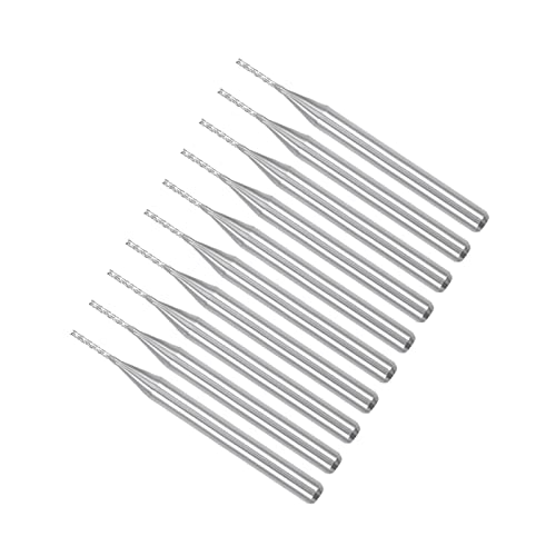 Image of Carbide End Mill Engraving Milling Bits, 0.8mm Bit Dia. 1 /8 inch Shank, CNC Cutting Router Bits Tool - (Applications: for PCB Machine), 10-Pieces