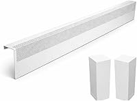 Vista 11 de Baseboarders Basic Series - Montura cubierta para calentador, de acero galvanizado, fácil de poner, color blanco