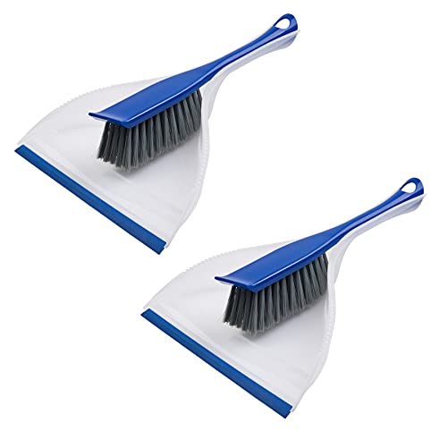 Celox 2 Pack Dustpan And Brush Set, Comfort Grip Dust Pan, Lightweight Mini Hand Broom, Multi Function Mini Dustpan Brush Set For Desk Countertop Floor Car Pets #TOP12