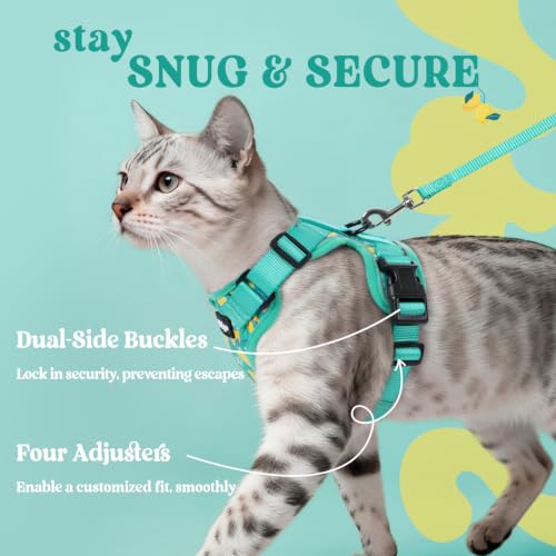 Image of rabbitgoo Cat Harness and Leash Set, Escape Proof Vest, Lemon Grove