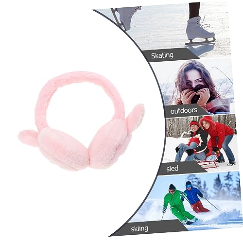 Orejeras de conejo peludas con gorra de Pascua infantil para invierno 6