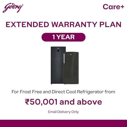 Image of GodrejCare+ 1Year Extended Warranty Plan for Refrigerators Priced INR 50,001 & Above | Comprehensive Appliance Protection | Email Delivery | No Physical Product
